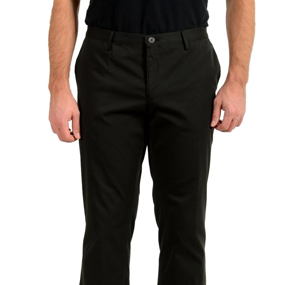Hugo Boss Men's "Stanino16W" Slim Fit Off Black Casual Pants